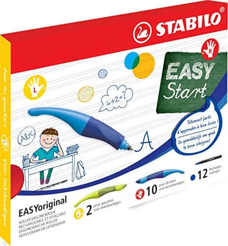 STABILO EASYOriginal Pióro kulkowe - Schoolpack x 12 ergonomicznych długopisów + 12 wkładów