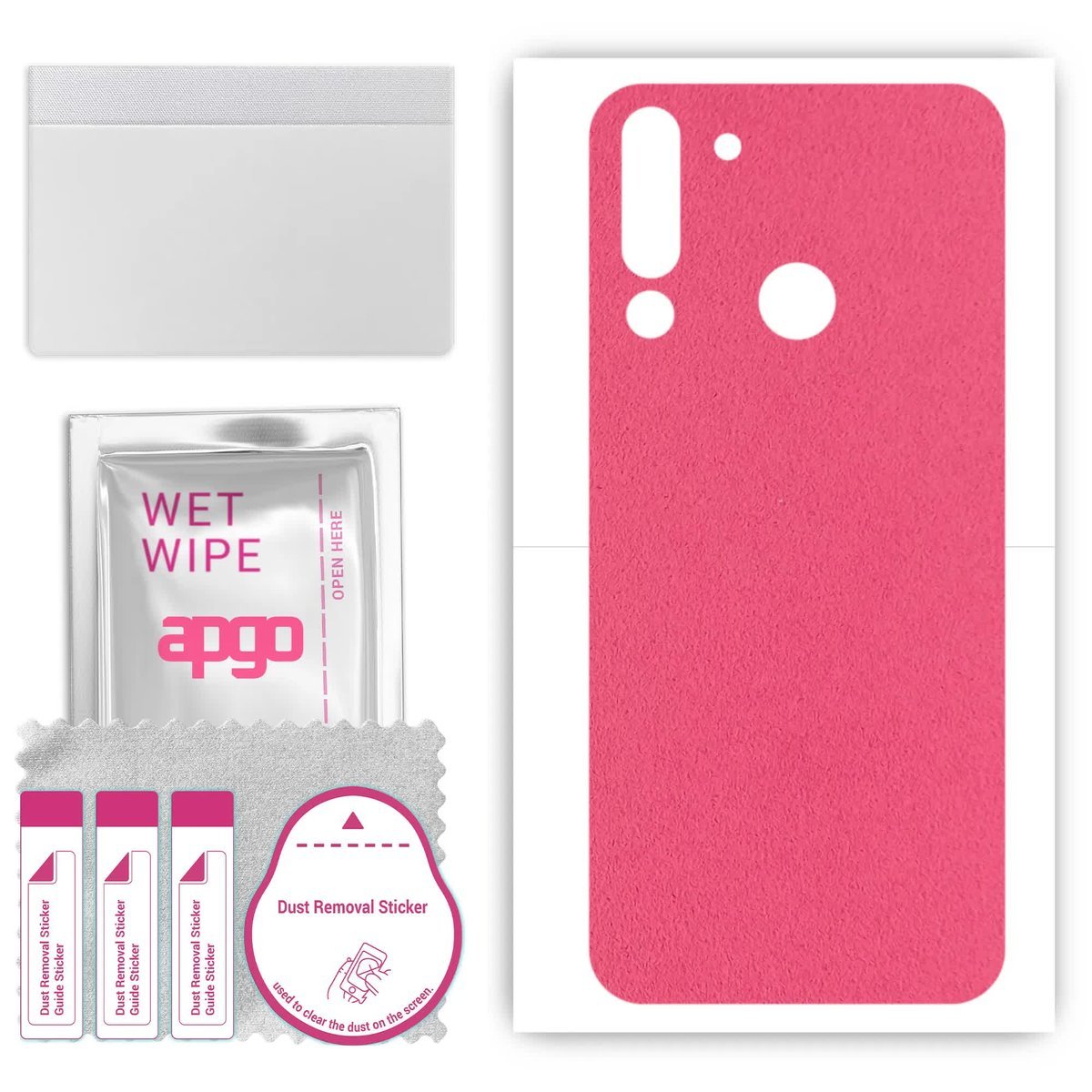 Folia naklejka skórka strukturalna na TYŁ Zamsz do HTC Wildfire E3 - Zamsz Różowy - apgo SKINS