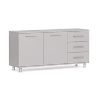 Szafki biurowe - Szafka dostawna do biurka PRIMO, prawa, szara - miniaturka - grafika 1