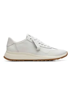 Clarks Skórzane sneakersy "DashLite Lo" w kolorze białym - Trampki damskie - miniaturka - grafika 1