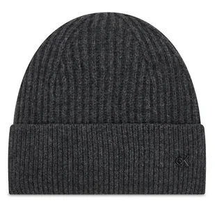 Czapka Calvin Klein Ck Metal Wool Beanie LV04D8032G Szary - Czapki damskie - miniaturka - grafika 1