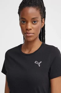 Koszulki sportowe damskie - Puma t-shirt bawełniany  BETTER ESSENTIALS damski kolor czarny 675986 - grafika 1
