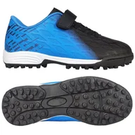 Piłka nożna - Turfy Piłkarskie Dziecięce Buty Lekkie Wygodne Zapinane Na Rzepy Modne Stylowe Do Gry w Piłkę Nożną Granatowe 37 - miniaturka - grafika 1