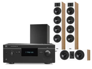 Kino domowe NAD T 758 V3i (czarny) + Diva 6 + 7 (dąb) + BASSO 880 (czarny) - Kino domowe - miniaturka - grafika 1