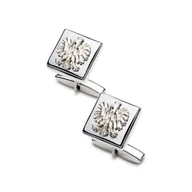 Spinki do mankietów i krawatów - Srebrne Spinki Do Mankietów Z Orzełkiem Na Hematycie - miniaturka - grafika 1