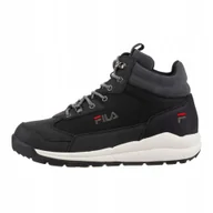 Buty sportowe męskie - Buty męskie Fila Alpha Mid black/castlerock 43 Eu - miniaturka - grafika 1