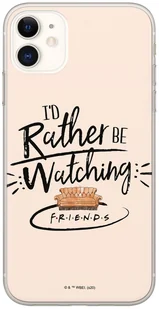 Etui na  IPHONE 11 PRO MAX Friends 012 Beżowy - Etui i futerały do telefonów - miniaturka - grafika 1