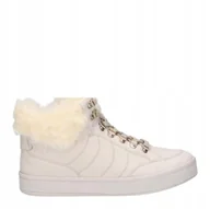 Botki damskie - GEOX LEELU'E ZIMOWE BOTKI DAMSKIE Z FUTERKIEM I SKÓRĄ 37 U1A - miniaturka - grafika 1