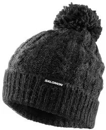 Czapki i chusty sportowe damskie - Czapka Salomon Ivy Beanie Deep Black - grafika 1