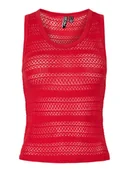 Koszulki i topy damskie - Pieces Top "Agda" w kolorze czerwonym - miniaturka - grafika 1