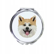 Lusterka do makijażu - Akita Inu Lusterko kieszonkowe Pies geometryczny - miniaturka - grafika 1