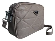 Torebki damskie - Szara Torebka Damska A5, Mała Pikowana Listonoszka Na Ramię, Kuferek Damski - miniaturka - grafika 1