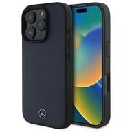 Etui i futerały do telefonów - Mercedes MEHMP16X23RBARV iPhone 16 Pro Max 6.9" granatowy/navy hardcase Textured And Plain Leather MagSafe - miniaturka - grafika 1