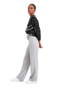 Trendyol Damskie spodnie dresowe z wysokim stanem, szare, XL, Szary, XL - Spodnie damskie - miniaturka - grafika 1