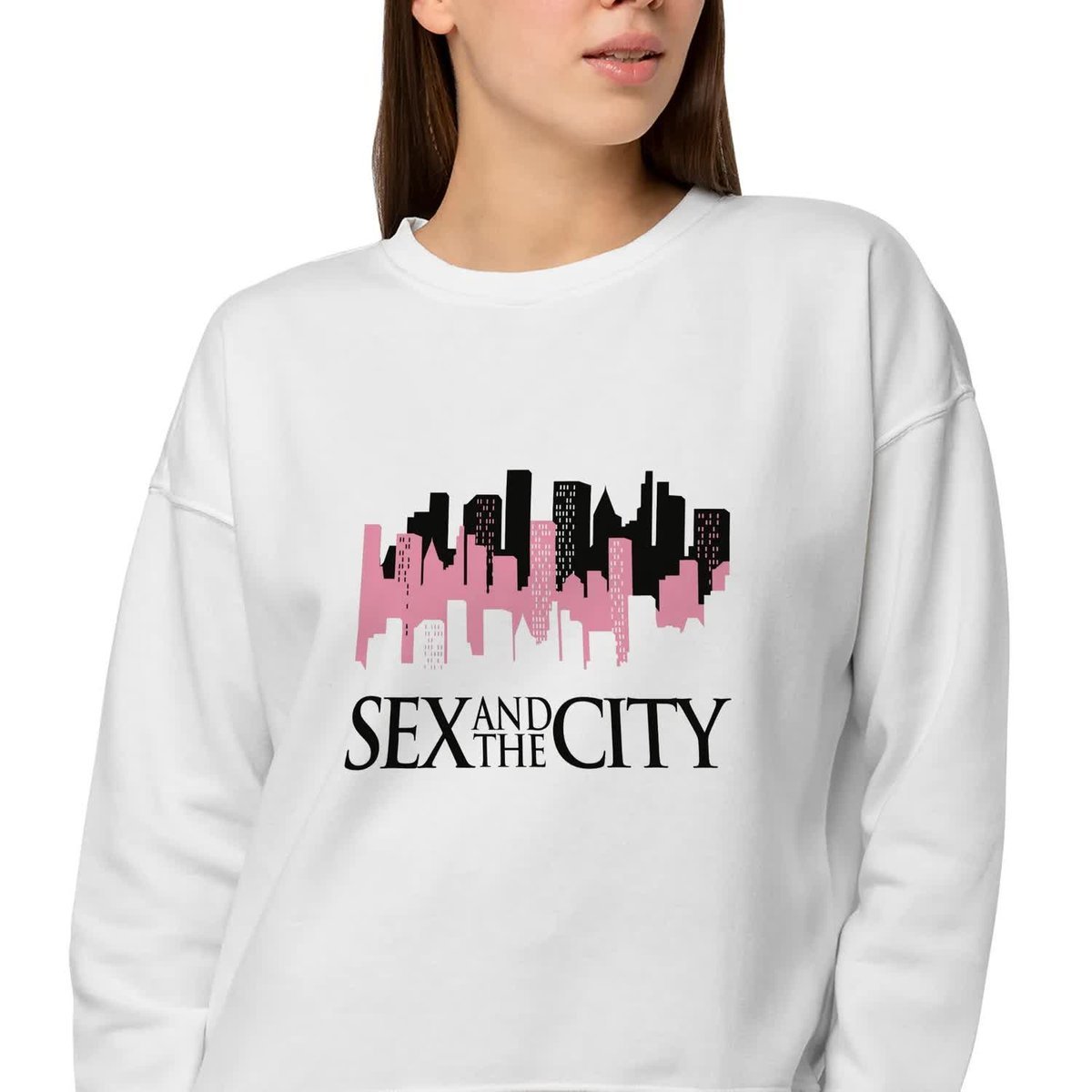 Bluza Biała Damska Dresowa SEX AND THE CITY Glamour Dla Fanek Piękne Wz -M
