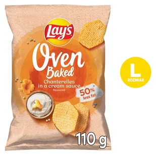 LAY'S OVEN BAKED CHANTERELLES IN A CREAM SAUCE 110G - Chipsy - miniaturka - grafika 1