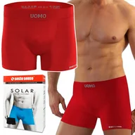 Majtki męskie - SESTO SENSO BM07 Bokserki Męskie Sportowe Elastyczne Czerwone - S/M - miniaturka - grafika 1