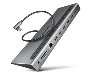 Axagon Wieloportowy hub USB 5Gbps, 3x USB-A, 2x HDMI + DP + GLAN, - Stacje dokujące i replikatory portów Axagon Wieloportowy hub USB 5Gbps, 3x USB-A, 2x HDMI + DP + GLAN, - Stacje dokujące i replikatory portów - miniaturka - grafika 1