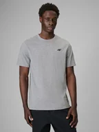 Koszulki męskie - 4F T-shirt regular gładki męski (3-pack) - szary+czarny+granatowy XXL - miniaturka - grafika 1