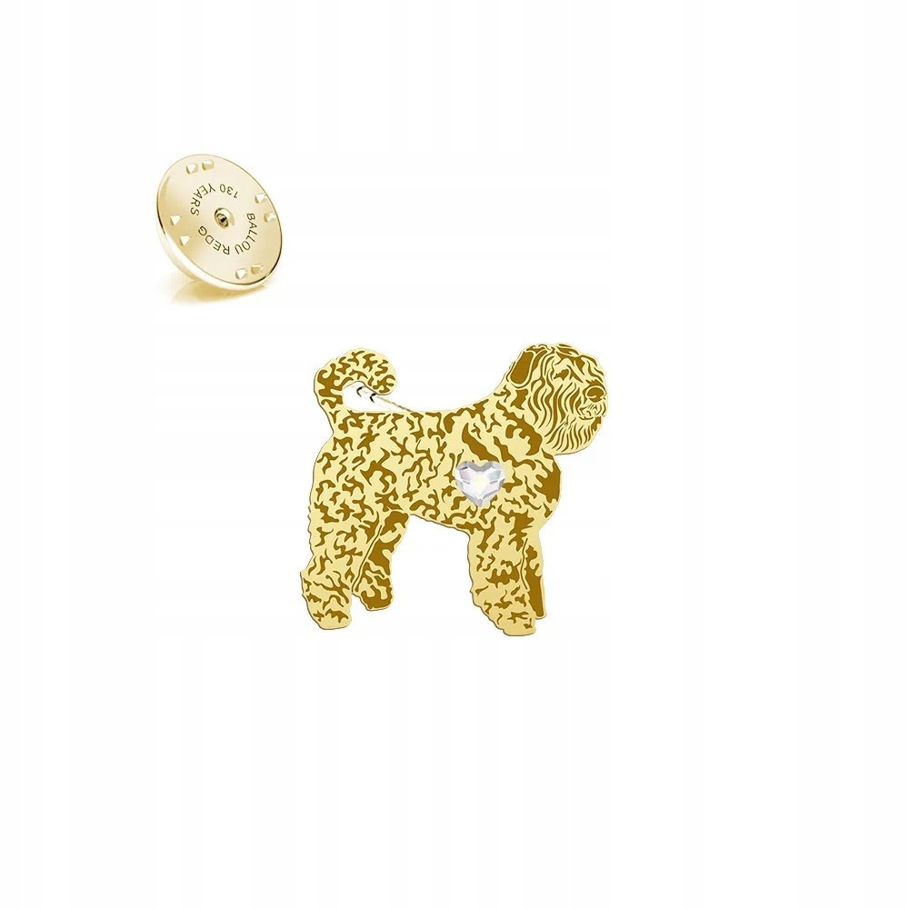Wpinka Złota Bouvier des Flandres 925 Prezent Biżuteria DEDYKACJA GRATIS