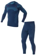 Bielizna sportowa męska - Komplet bielizny termoaktywnej męskiej Brubeck Thermo jeansowy - miniaturka - grafika 1