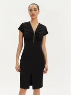 Sukienki - Rinascimento Sukienka koktajlowa CFC0117728003 Czarny Slim Fit - miniaturka - grafika 1