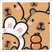 Rękodzieło - TEMU Zestaw do Malowania Diamentowego Kapibara DIY, Okrągłe Kryształki, Mozaikowa Sztuka dla Początkujących, Wytrzymałe Materiały, Idealny na - miniaturka - grafika 1