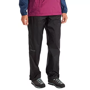 Spodnie damskie - Marmot Marmot Damskie spodnie Wm's PreCip Eco Full Zip Pant Short, wodoszczelne spodnie przeciwdeszczowe, wiatroszczelne, oddychające spodnie przeciwdeszczowe na wędrówki i trekking, czarne, L 46720S - grafika 1