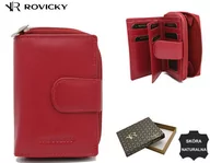 Portfele - Maly skorzany portfel damski na zatrzask - miniaturka - grafika 1