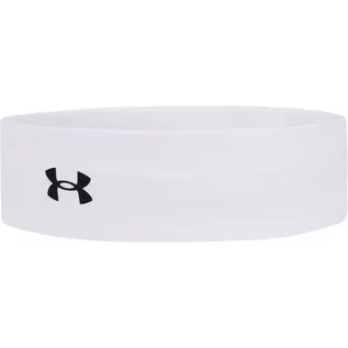 Czapki i chusty sportowe damskie - Damska opaska na głowę treningowa Under Armour UA Play Up Headband - biała - UNDER ARMOUR - grafika 1