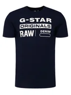 Koszulki męskie - G-Star Raw T-Shirt D14143-336-6067 Granatowy Regular Fit - miniaturka - grafika 1