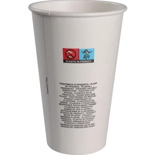 Kubek papierowy na kawę 480ml biały 50szt $ - Naczynia i sztućce jednorazowe - miniaturka - grafika 1