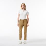 Spodnie damskie - Damskie bawełniane spodnie Chinosy Lacoste Slim Fit Stretch - miniaturka - grafika 1