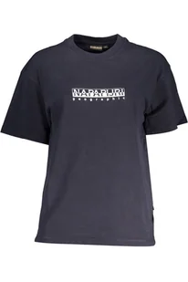 DAMSKI T-SHIRT Z KRÓTKIM RĘKAWEM NAPAPIJRI NIEBIESKI - Napapijri - Koszulki i topy damskie - miniaturka - grafika 1