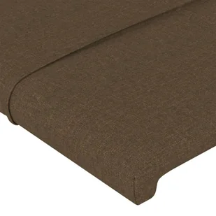 Lumarko Zagłówek do łóżka z LED ciemnobrązowy, 90x5x118/128 cm tkanina - Inne meble do sypialni - miniaturka - grafika 6