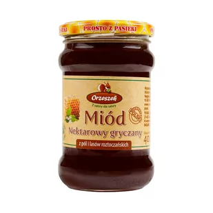 Miód nektarowy gryczany Orzeszek - 400 g - Miód - miniaturka - grafika 1