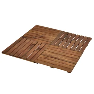 Podest ryflowany 8 łat 50 x 50 brąz - Podesty i deski tarasowe - miniaturka - grafika 1