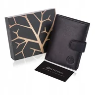 Portfele - Portfel Męski Skórzany Betlewski czarny duży skóra Rfid pudełko - miniaturka - grafika 1