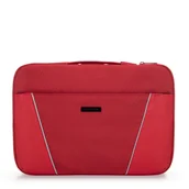 Biżuteria - akcesoria - Pokrowiec na laptopa 15'' z ukośnymi przeszyciami wiśniowy - miniaturka - grafika 1