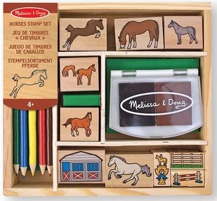 Melissa&Doug Konie, pieczątki, zestaw - Zabawki kreatywne - miniaturka - grafika 1