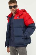 Kurtki męskie - Tommy Jeans kurtka puchowa męska kolor granatowy zimowa - miniaturka - grafika 1