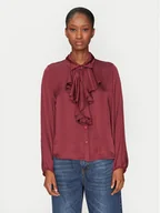 Koszule damskie - Haveone Koszula CWG-M013 Bordowy Regular Fit - miniaturka - grafika 1