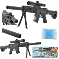 Zabawki militarne - TŁUMIK MINI KARABIN NA KULKI ŻELOWE ZABAWKI DZIECI TJ-012 MINIM416 opakowanie niebieskie - miniaturka - grafika 1