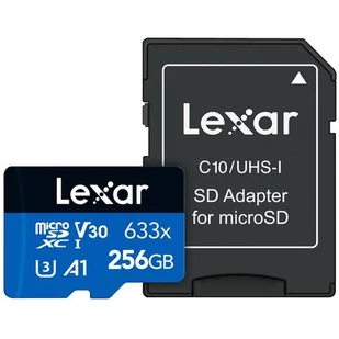Lexar 256GB microSDXC High-Performance 633x UHS-I A1 V30 - Karty pamięci - miniaturka - grafika 1
