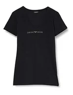 Koszulki i topy damskie - Emporio Armani Iconic Cotton T-Shirt damski, czarny, M - miniaturka - grafika 1