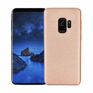 Etui i futerały do telefonów - NoName Etui Carbon Fiber Samsung S9 G960 złoty gold - miniaturka - grafika 1