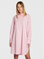 Sukienki - Tommy Hilfiger Sukienka koszulowa Solid WW0WW37102 Różowy Oversize - miniaturka - grafika 1