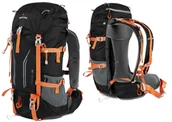 Plecaki - PLECAK TREKKINGOWY BERGSON TUNNEBO 35L ODDYCHAJĄCY CZARNO-POMARAŃCZOWY - miniaturka - grafika 1