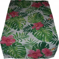 Obrusy i serwetki - Bieżnik Obrus 60x180 Bawełniany Monstera Kwiaty - miniaturka - grafika 1