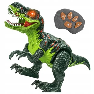 Dinozaur Zdalnie Sterowany Dla Dzieci T-Rex Efekty Dźwiękowe Ryczy Led - Maskotki i pluszaki - miniaturka - grafika 1